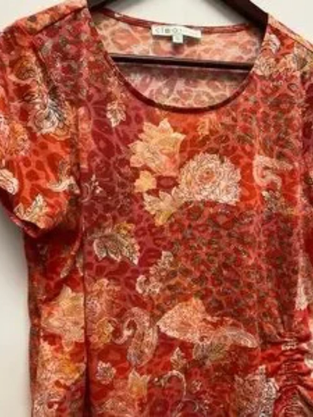 Cleo Floral Ruched Side Top - XL - Picture 3 of 5